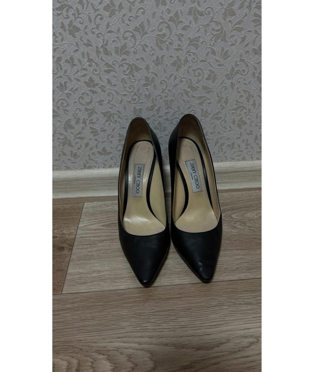 JIMMY CHOO Черные кожаные туфли, фото 2