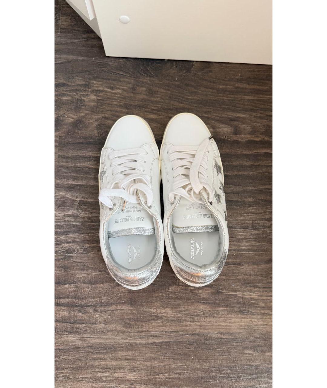 ZADIG & VOLTAIRE Белые кожаные кеды, фото 3