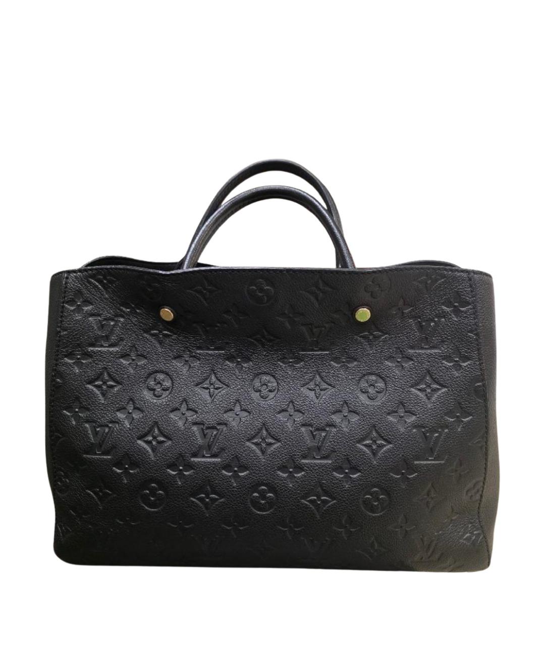 LOUIS VUITTON Черная кожаная сумка тоут, фото 1