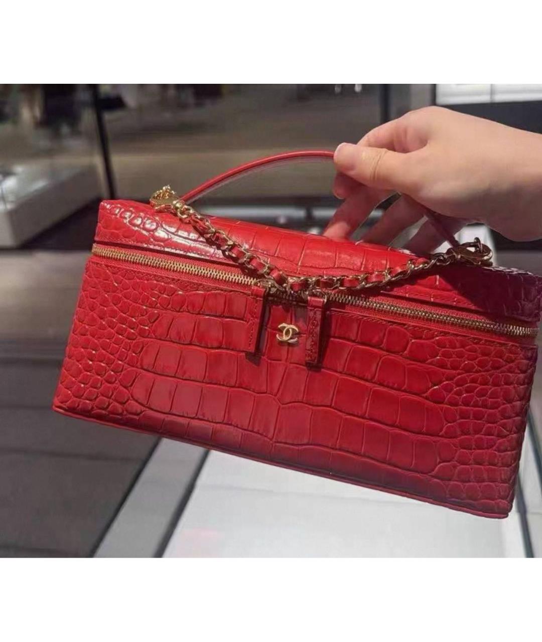 CHANEL Красная сумка через плечо, фото 5