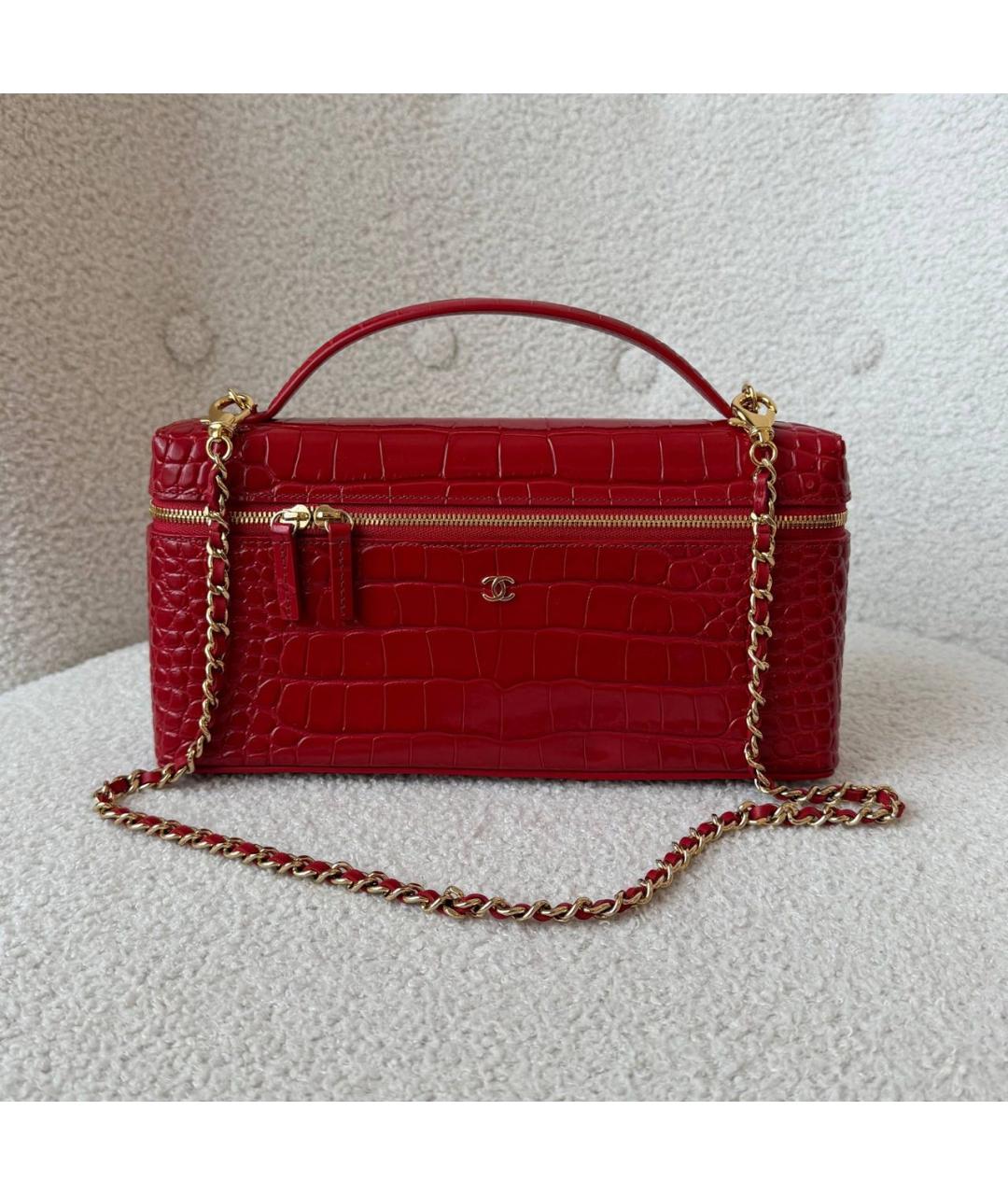CHANEL Красная сумка через плечо, фото 4