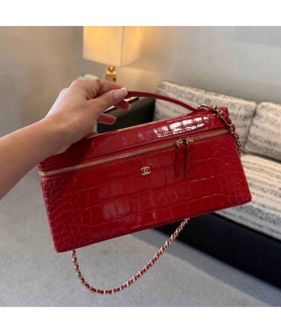 CHANEL Красная сумка через плечо, фото 6