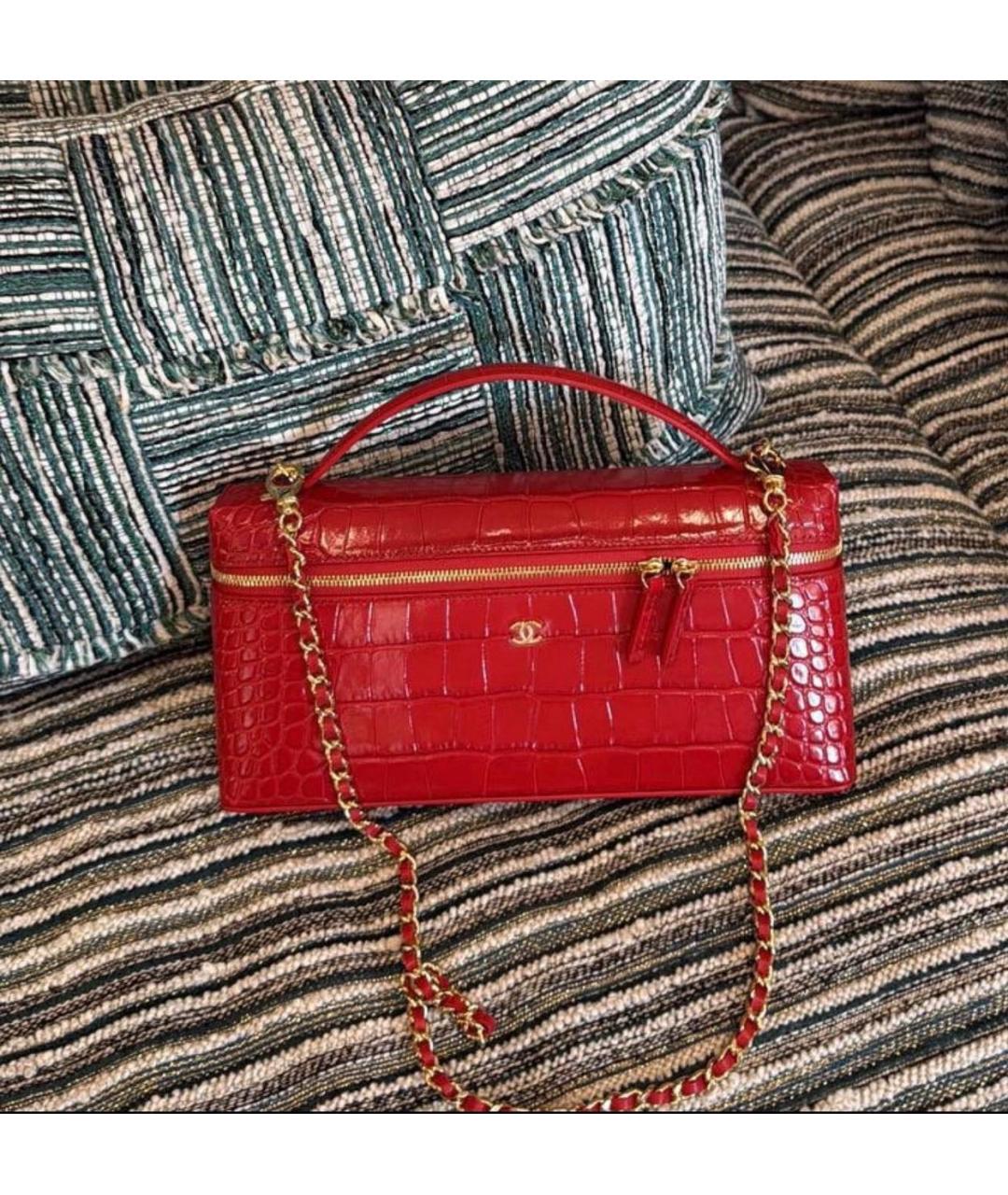 CHANEL Красная сумка через плечо, фото 7