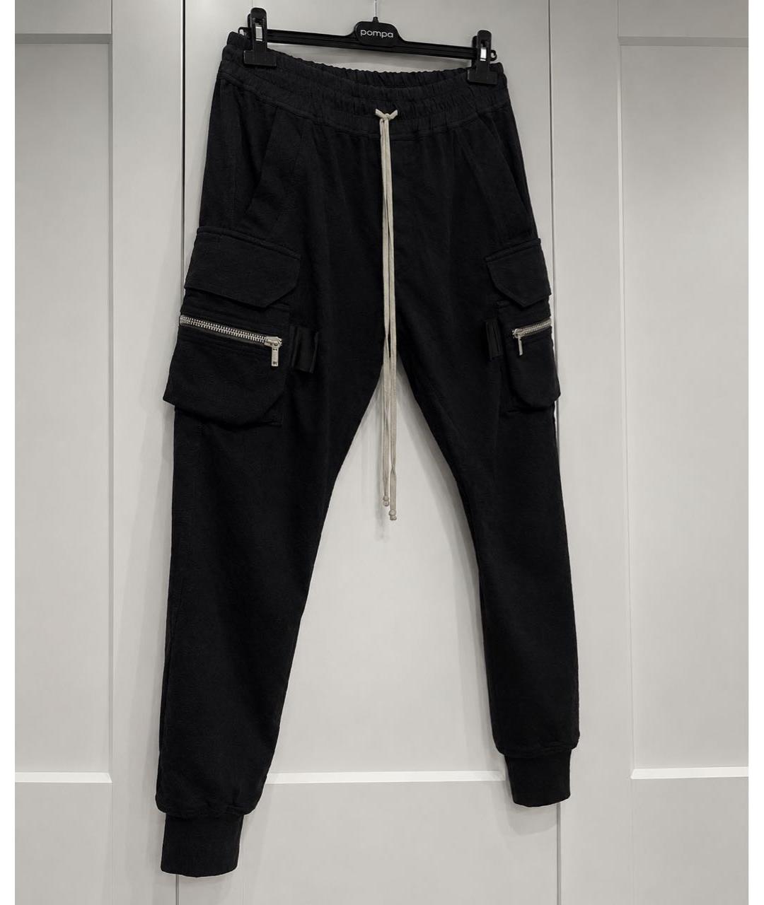 RICK OWENS Черные повседневные брюки, фото 7