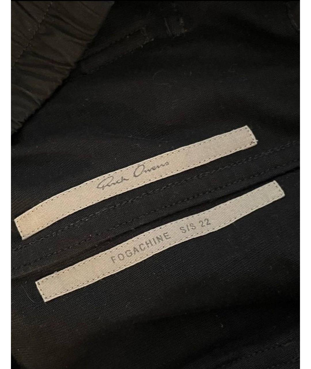 RICK OWENS Черные повседневные брюки, фото 3