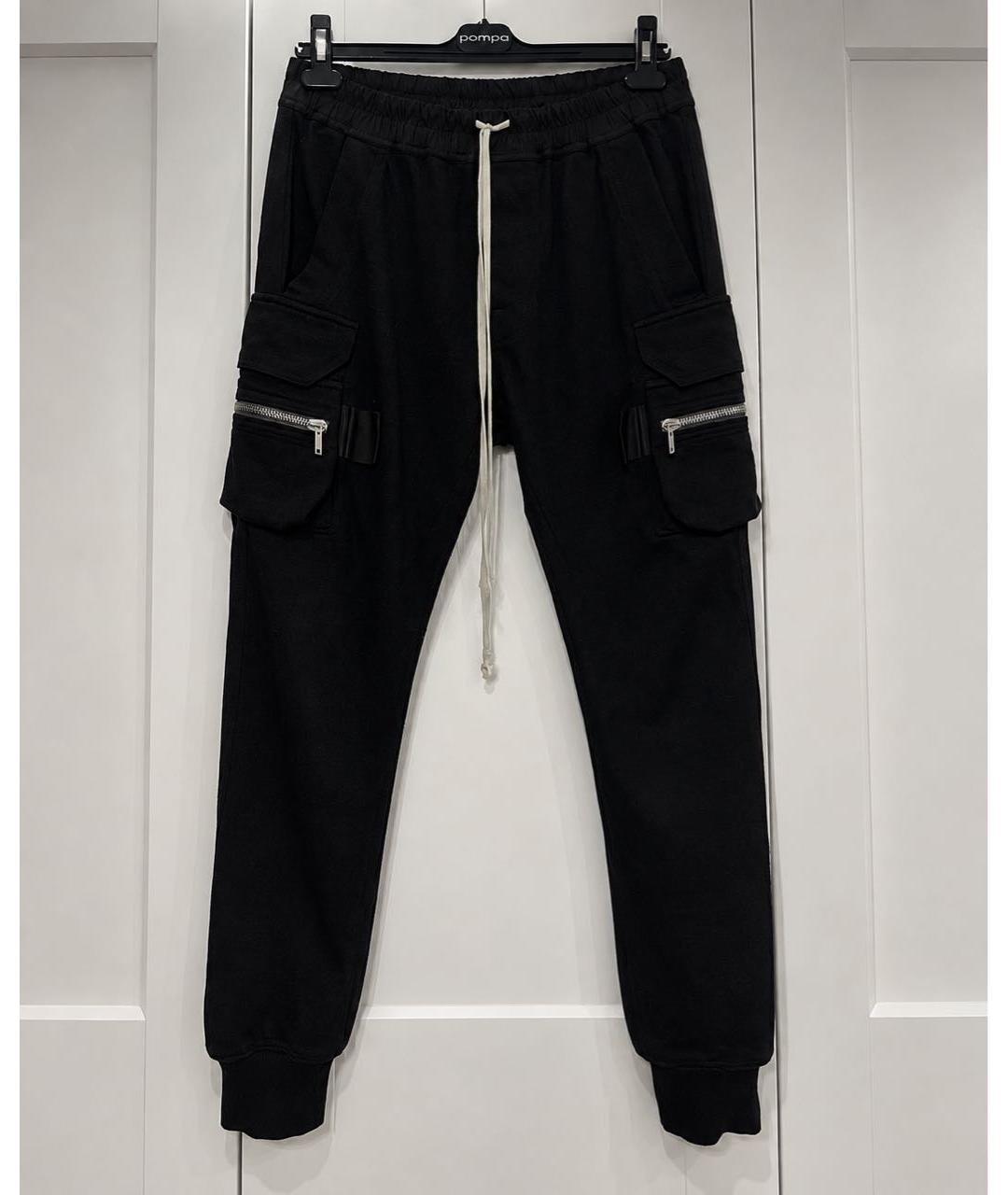 RICK OWENS Черные повседневные брюки, фото 2