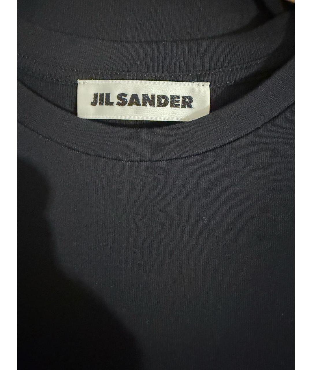 JIL SANDER Черная хлопковая майка, фото 4
