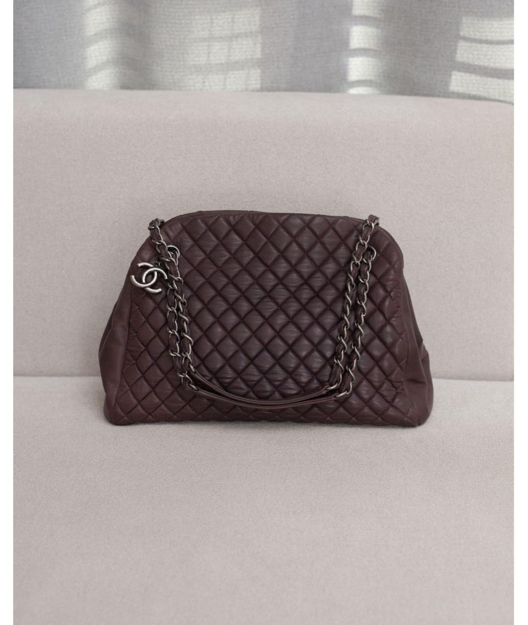 CHANEL Коричневая кожаная сумка через плечо, фото 9