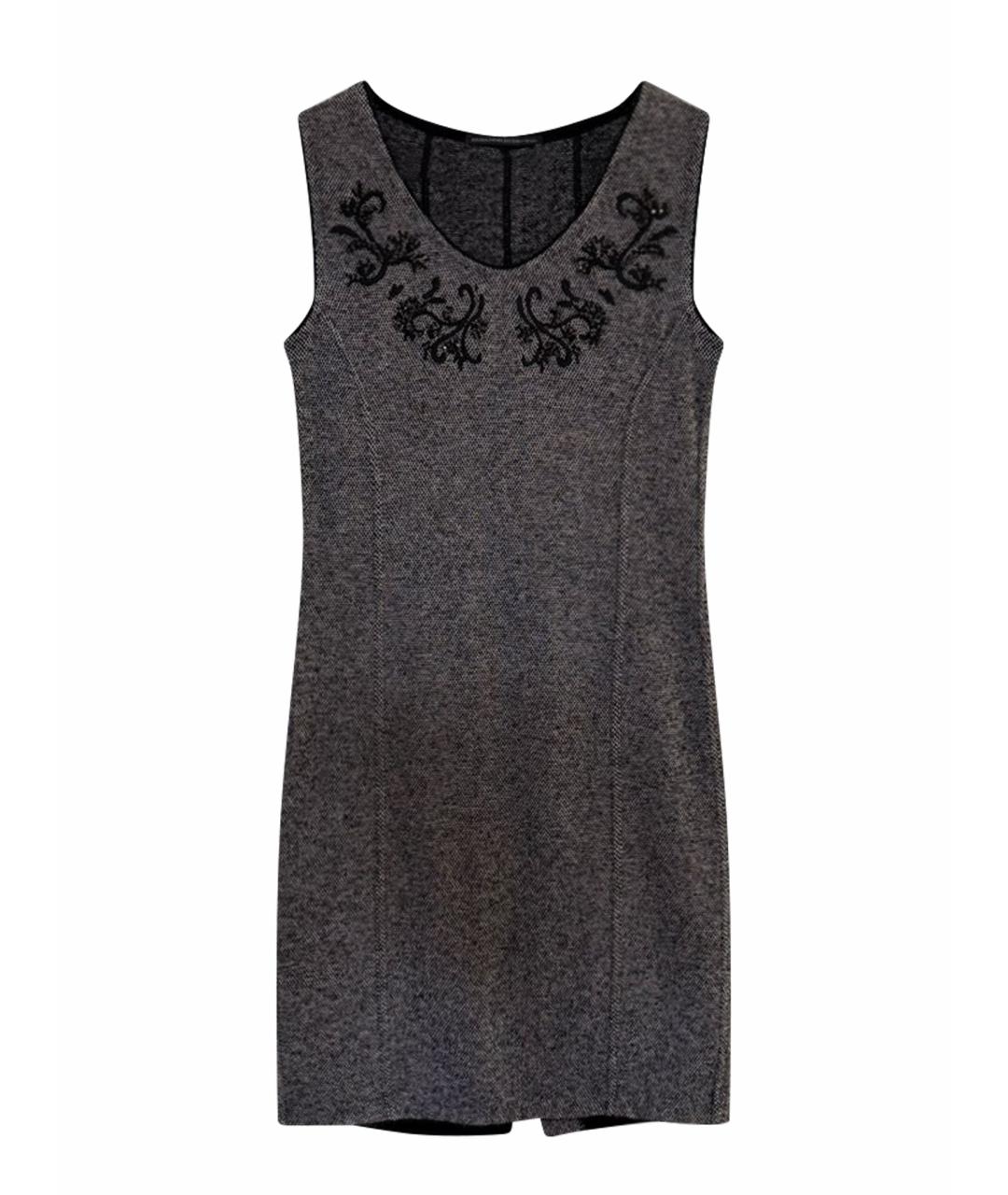 ERMANNO SCERVINO Серое шерстяное повседневное платье, фото 1