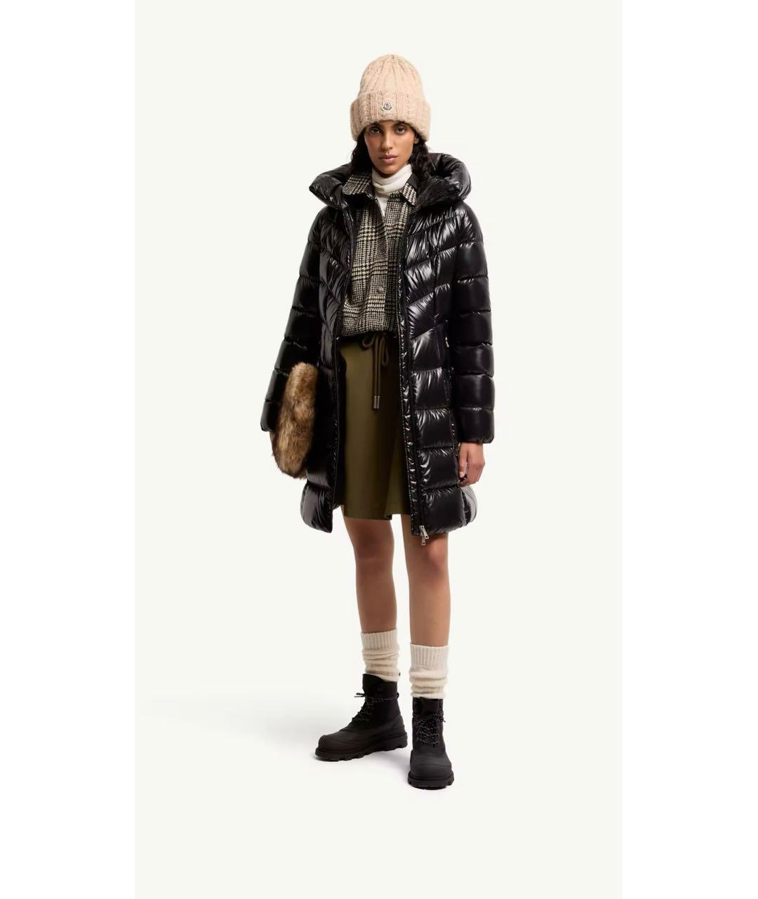 MONCLER Черный пуховик, фото 5