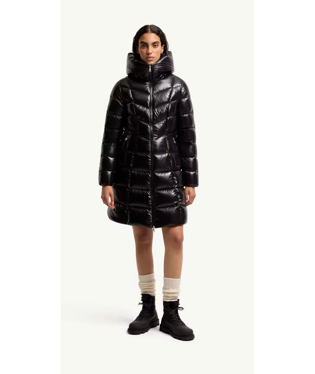 MONCLER Черный пуховик, фото 2