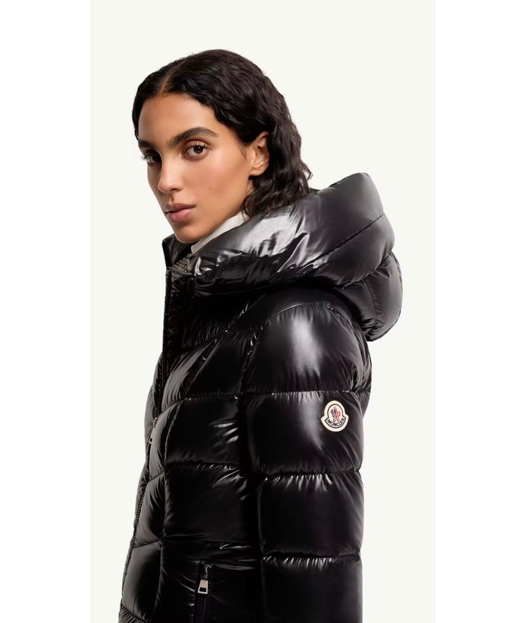 MONCLER Черный пуховик, фото 4