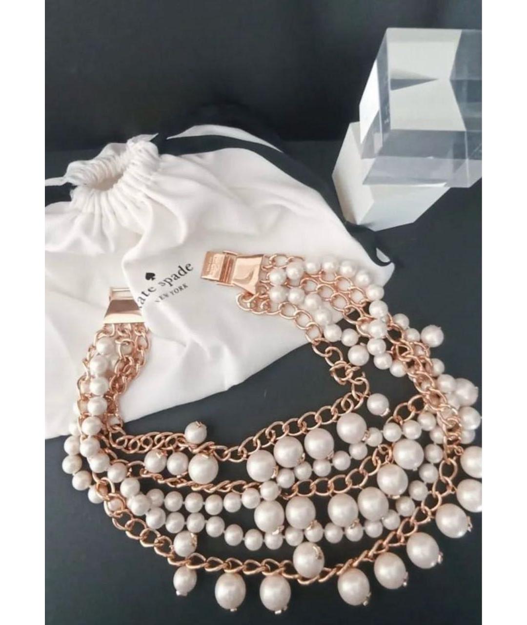 KATE SPADE Белое жемчужное колье, фото 3