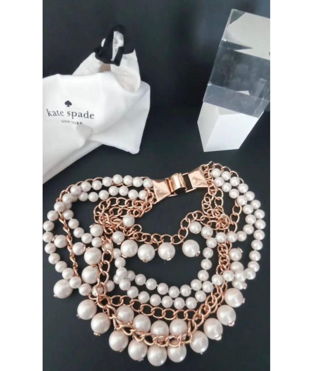 KATE SPADE Белое жемчужное колье, фото 2