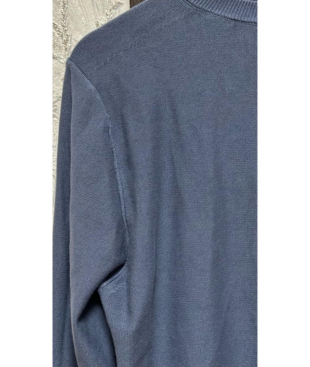 STONE ISLAND Синий хлопковый джемпер / свитер, фото 4