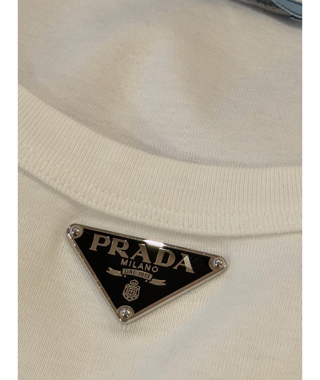 PRADA Белая хлопковая майка, фото 5