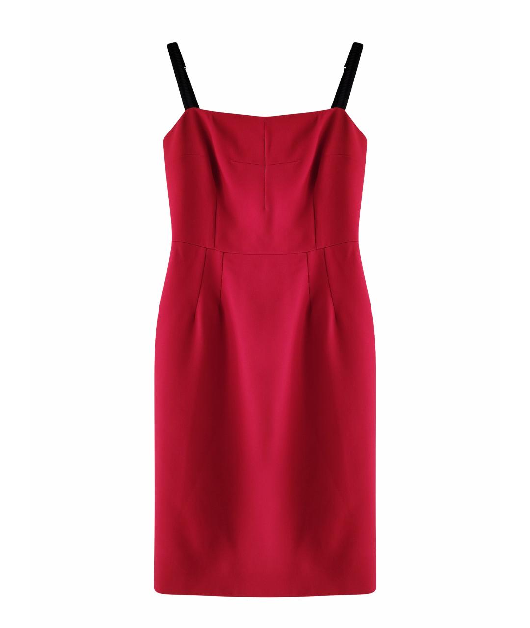 DOLCE&GABBANA Красное ацетатное платье, фото 1