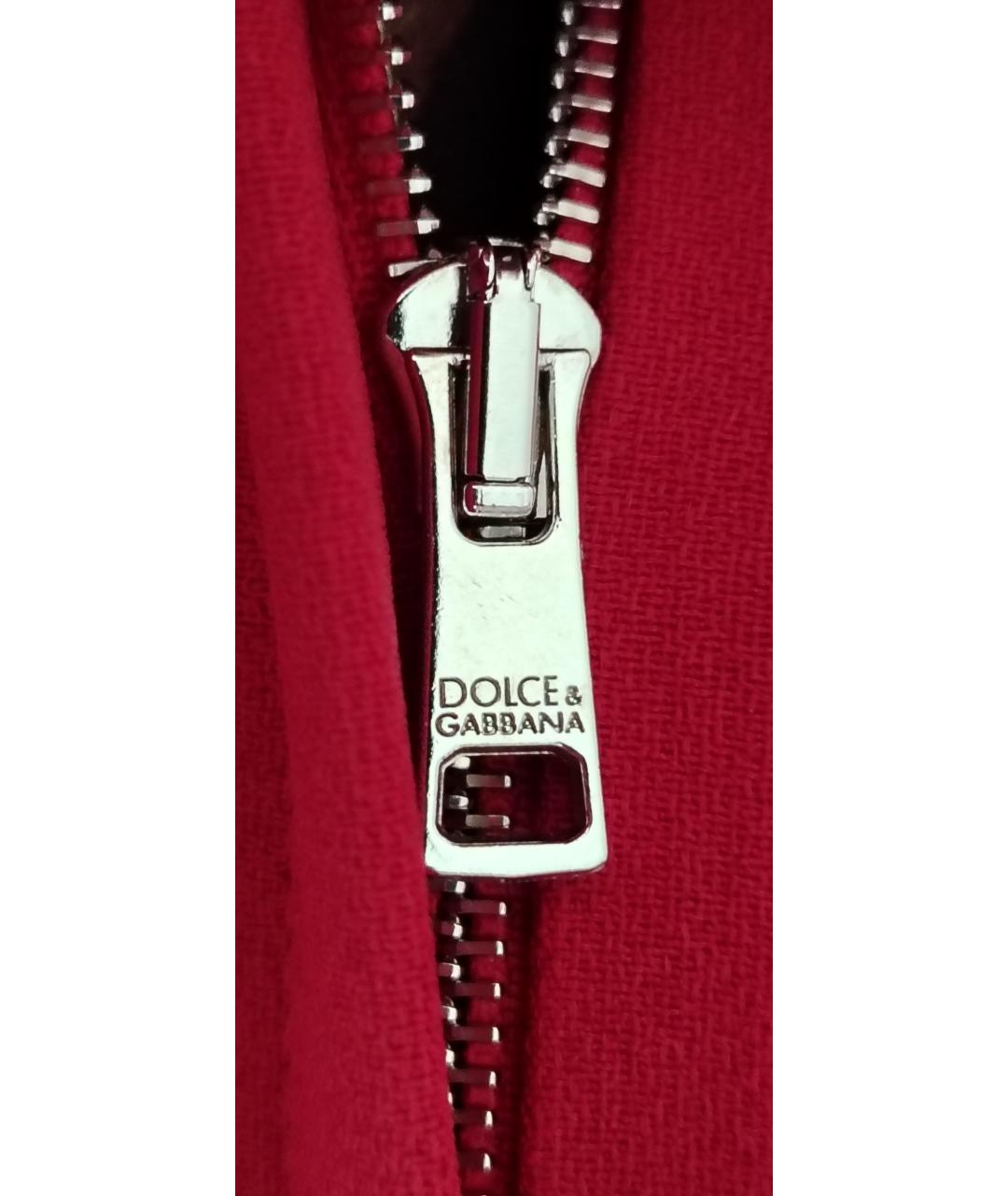 DOLCE&GABBANA Красное ацетатное платье, фото 5