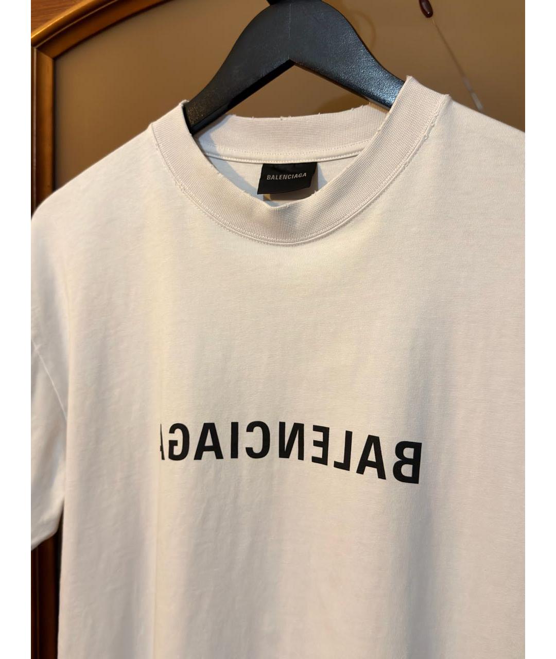 BALENCIAGA Серая хлопковая футболка, фото 4