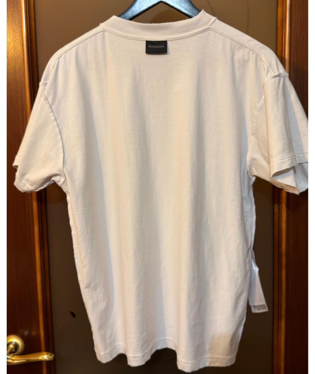 BALENCIAGA Серая хлопковая футболка, фото 3