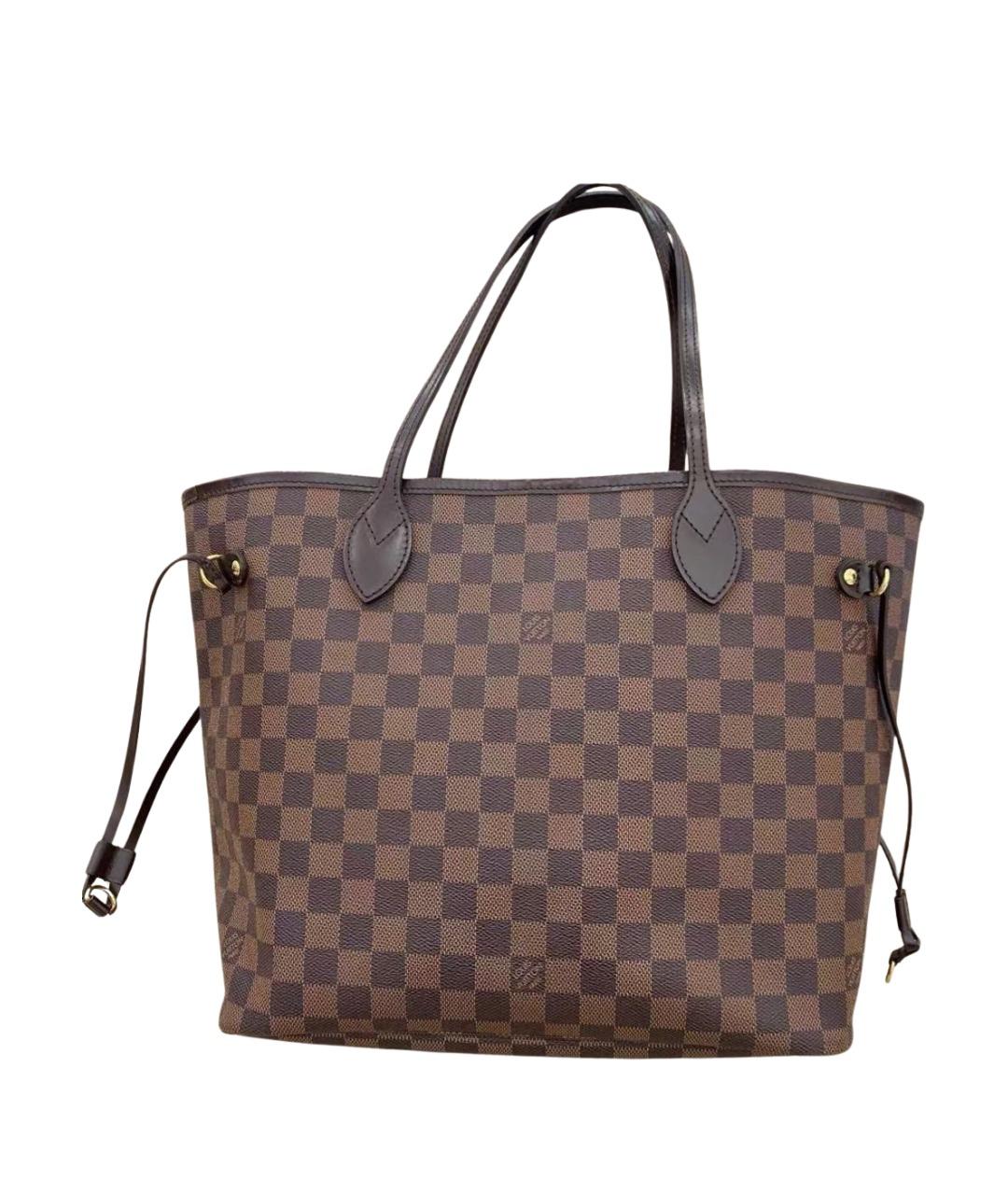 LOUIS VUITTON Коричневая кожаная сумка тоут, фото 1