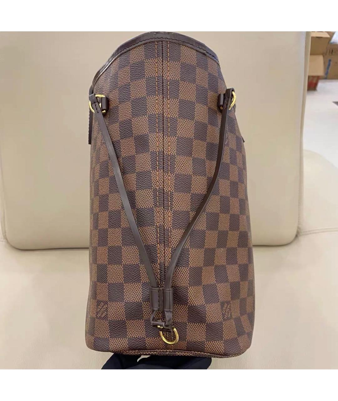 LOUIS VUITTON Коричневая кожаная сумка тоут, фото 2
