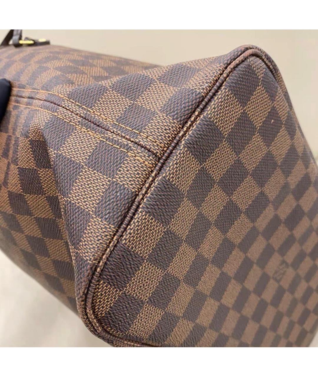 LOUIS VUITTON Коричневая кожаная сумка тоут, фото 5