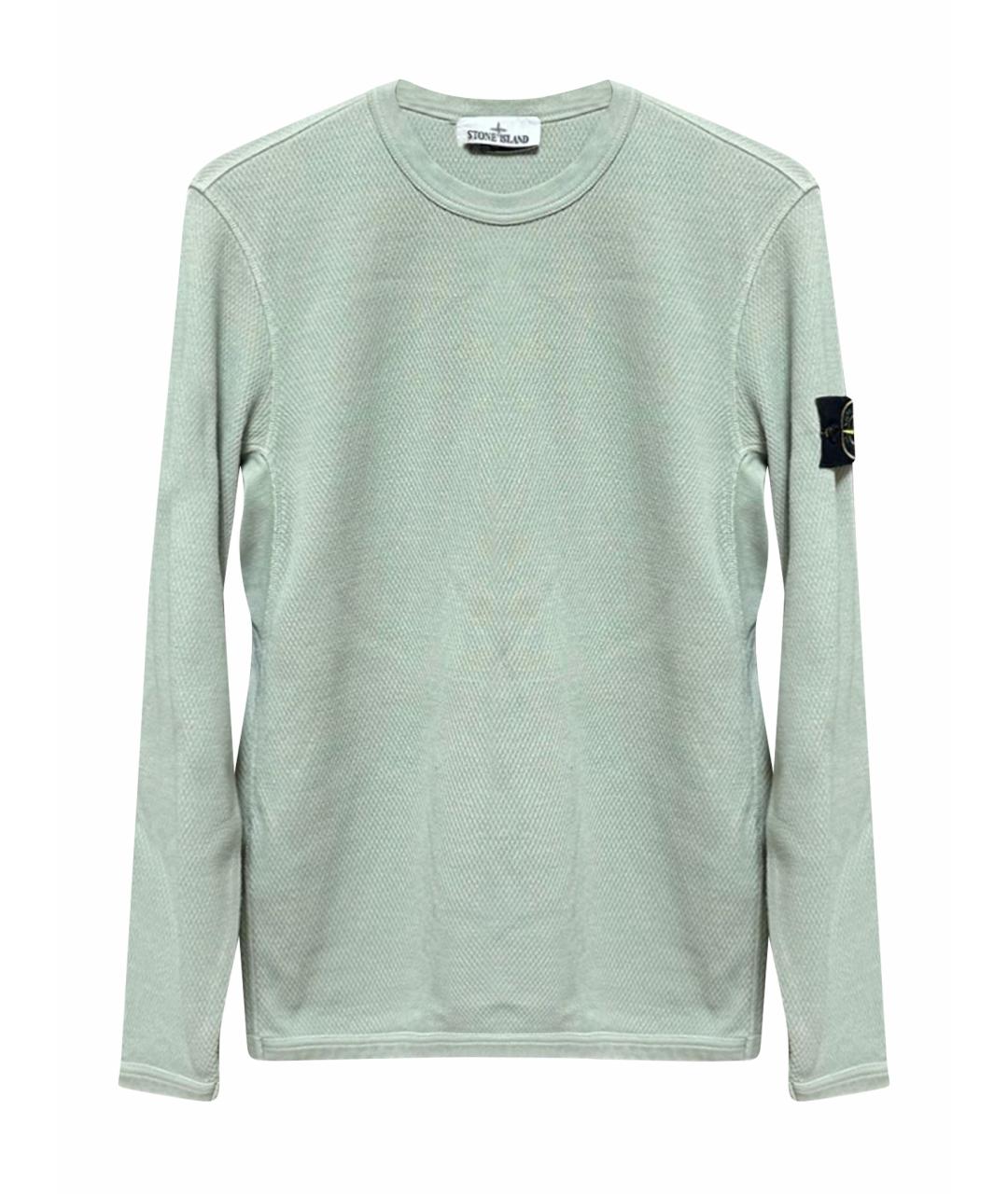STONE ISLAND Зеленый хлопковый джемпер / свитер, фото 1