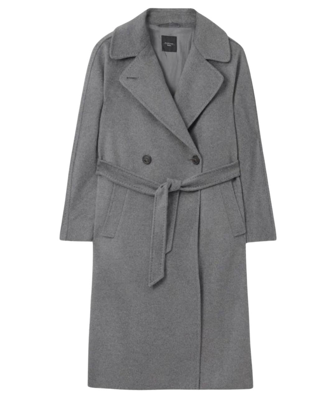 WEEKEND MAX MARA Серое шерстяное пальто, фото 1