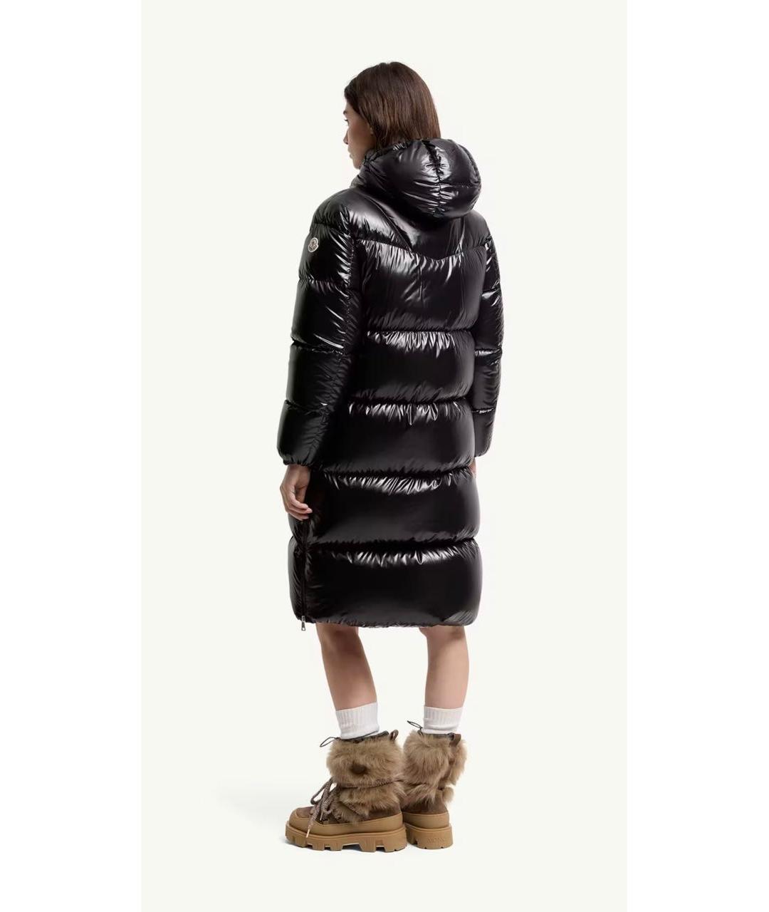 MONCLER Черный пуховик, фото 5