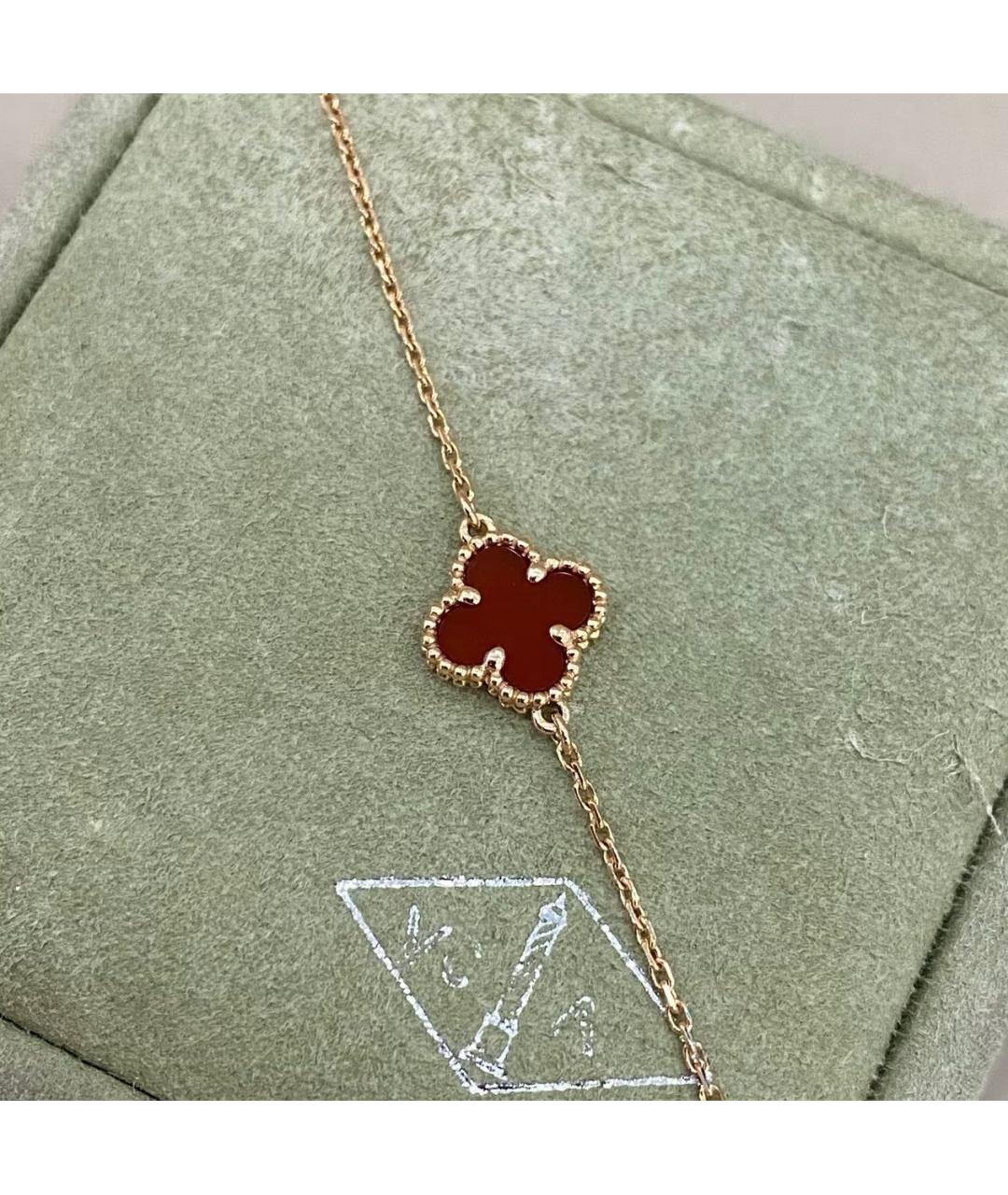 VAN CLEEF & ARPELS Бордовый браслет из желтого золота, фото 3