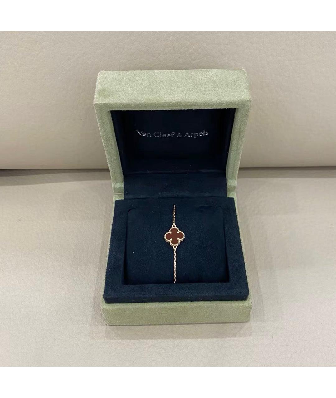 VAN CLEEF & ARPELS Бордовый браслет из желтого золота, фото 2