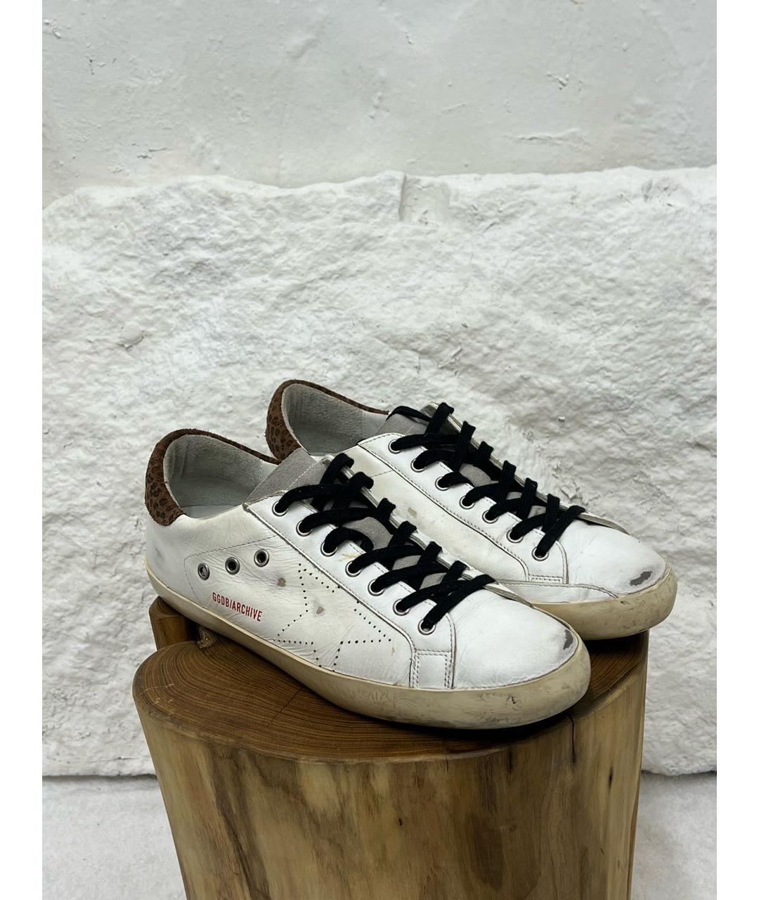 GOLDEN GOOSE Белые низкие кроссовки / кеды, фото 2