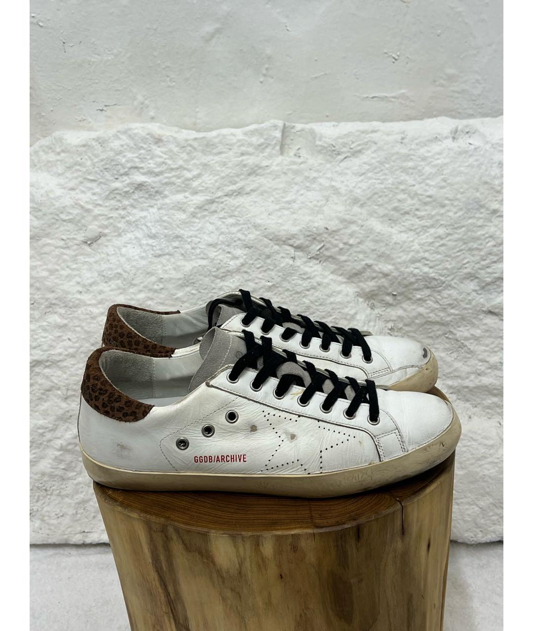 GOLDEN GOOSE Белые низкие кроссовки / кеды, фото 5