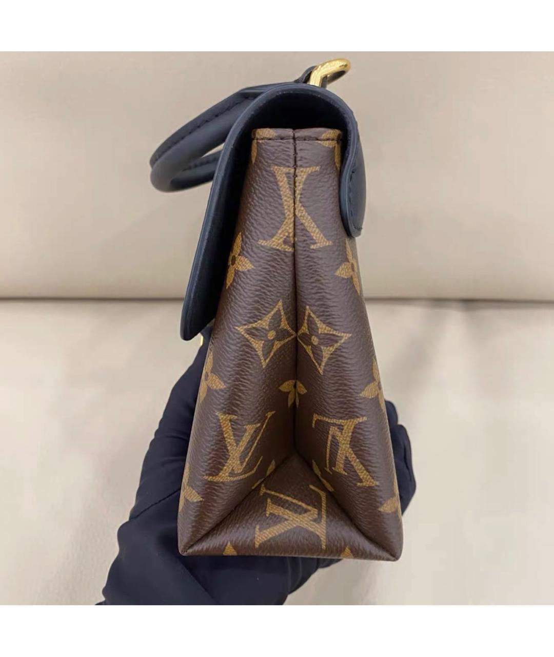 LOUIS VUITTON Черная кожаная сумка через плечо, фото 4