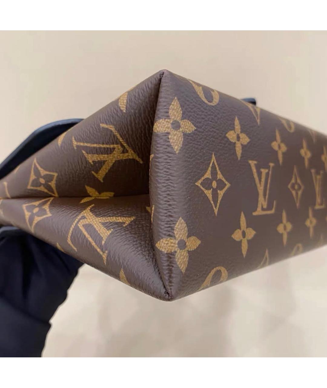 LOUIS VUITTON Черная кожаная сумка через плечо, фото 6
