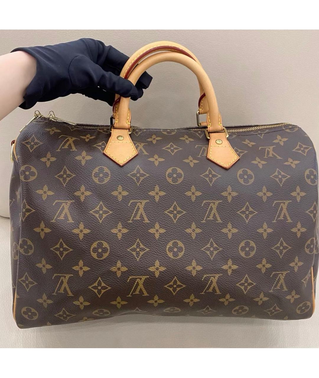 LOUIS VUITTON Коричневая сумка тоут из канвы, фото 2