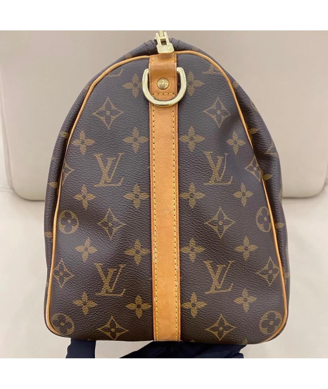 LOUIS VUITTON Коричневая сумка тоут из канвы, фото 5