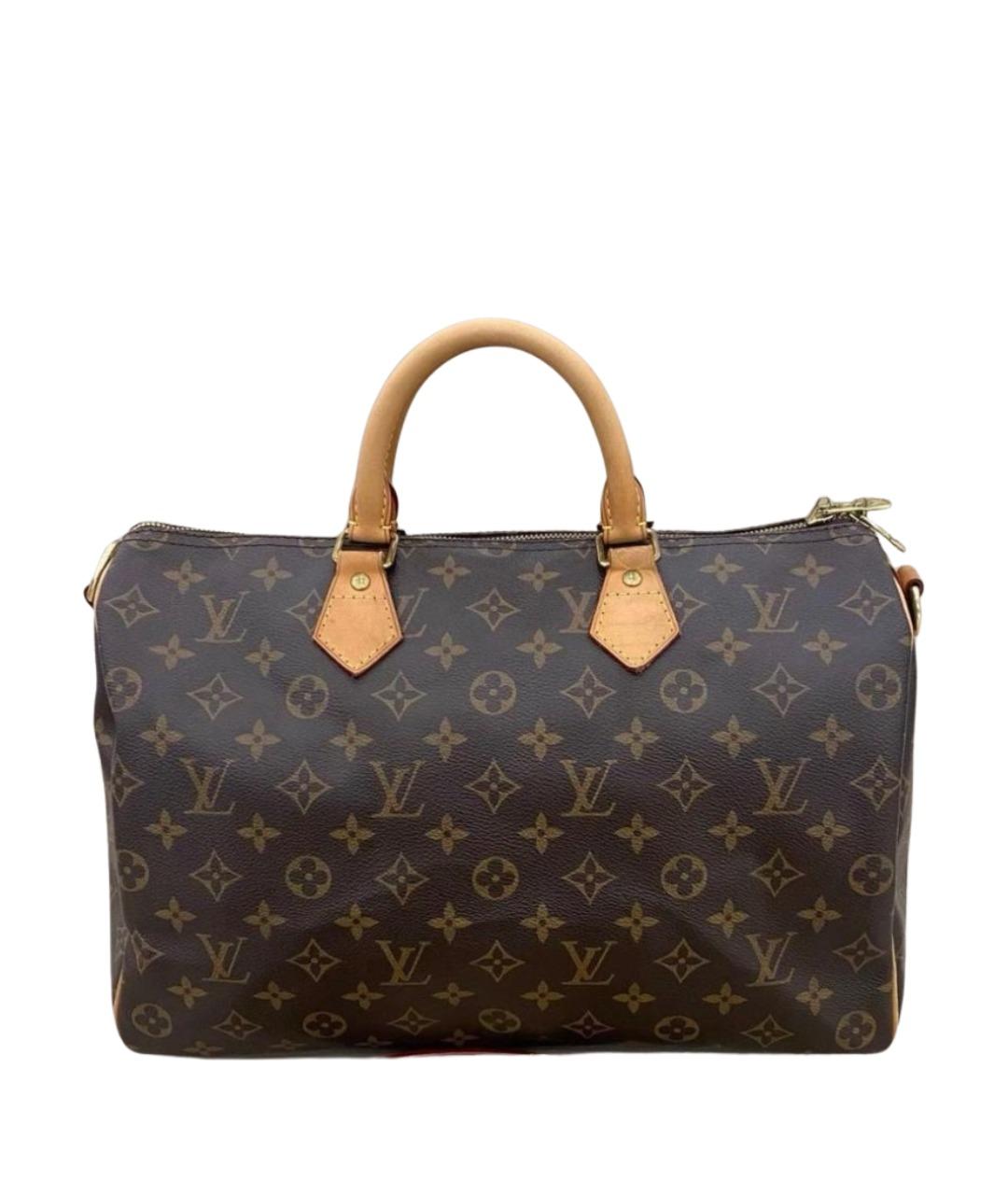 LOUIS VUITTON Коричневая сумка тоут из канвы, фото 1