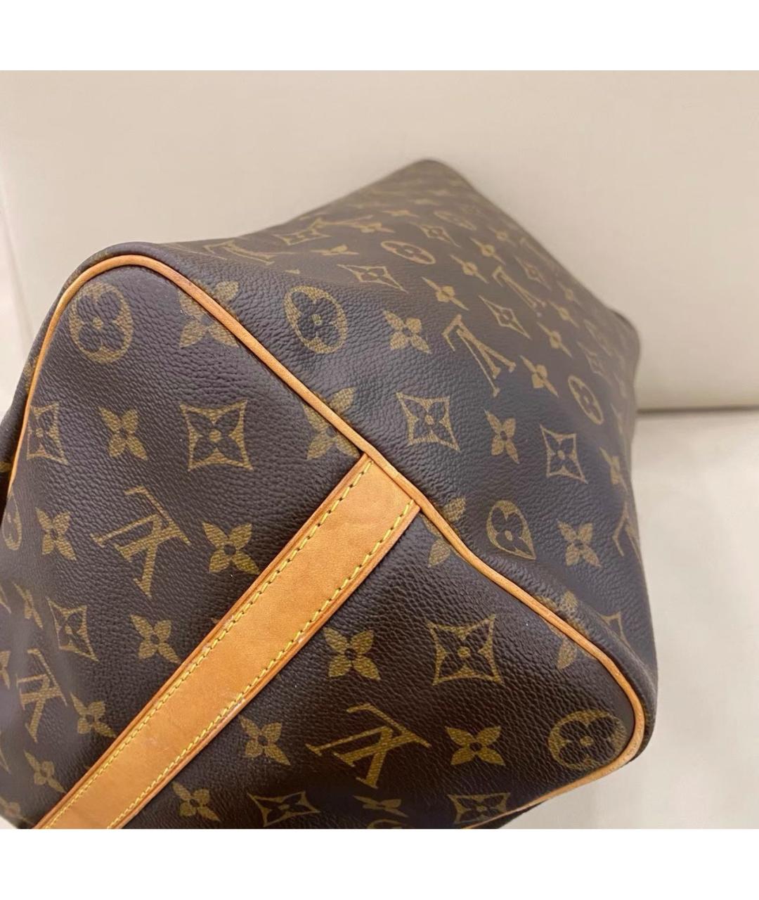 LOUIS VUITTON Коричневая сумка тоут из канвы, фото 6