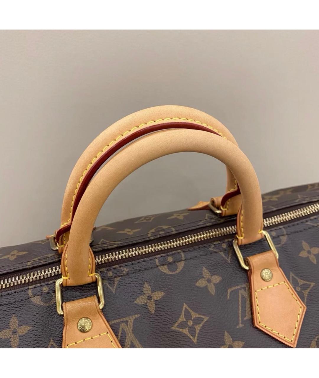 LOUIS VUITTON Коричневая сумка тоут из канвы, фото 8