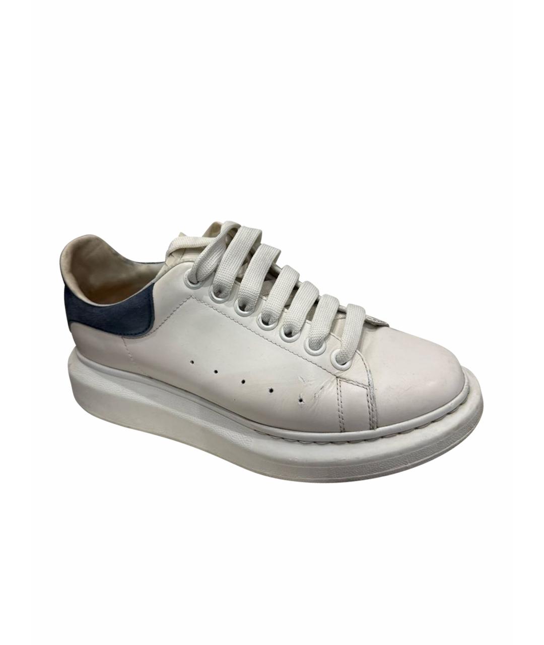 ALEXANDER MCQUEEN Белые кожаные кеды, фото 1