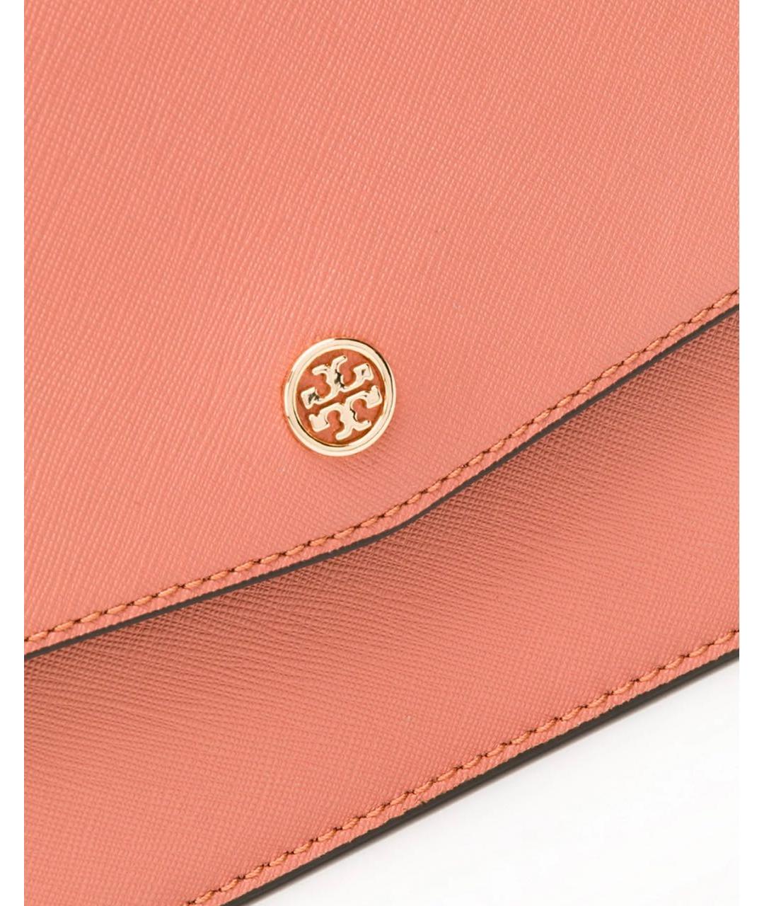 TORY BURCH Коралловая кожаная сумка через плечо, фото 6