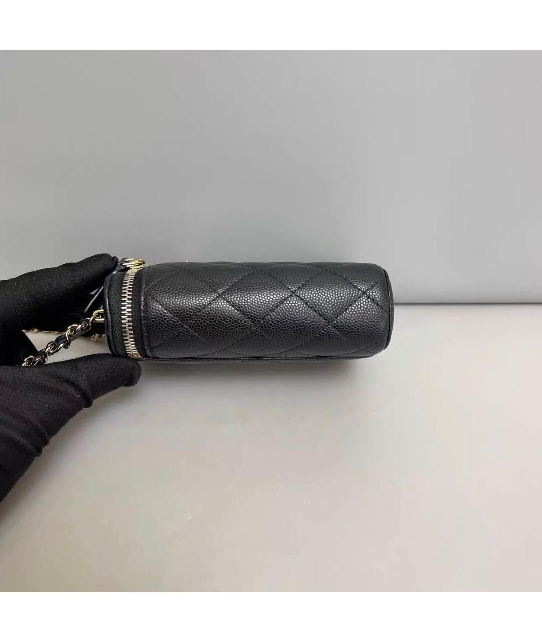 CHANEL Черная кожаная сумка через плечо, фото 4