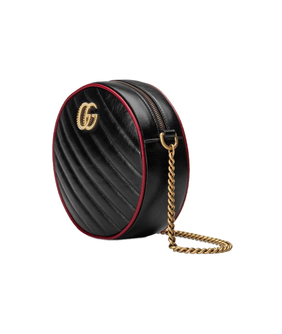 GUCCI Черная кожаная сумка через плечо, фото 3