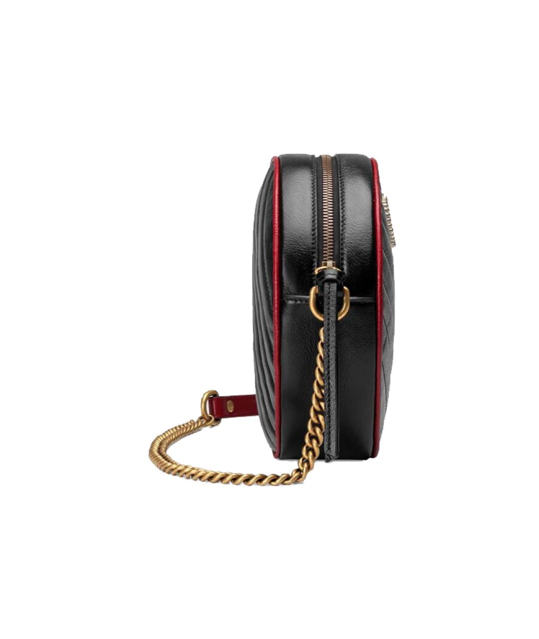 GUCCI Черная кожаная сумка через плечо, фото 4