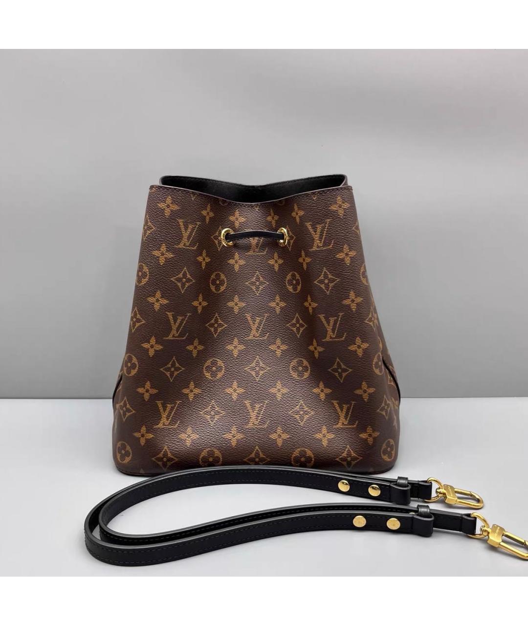 LOUIS VUITTON Черная сумка тоут из канвы, фото 2