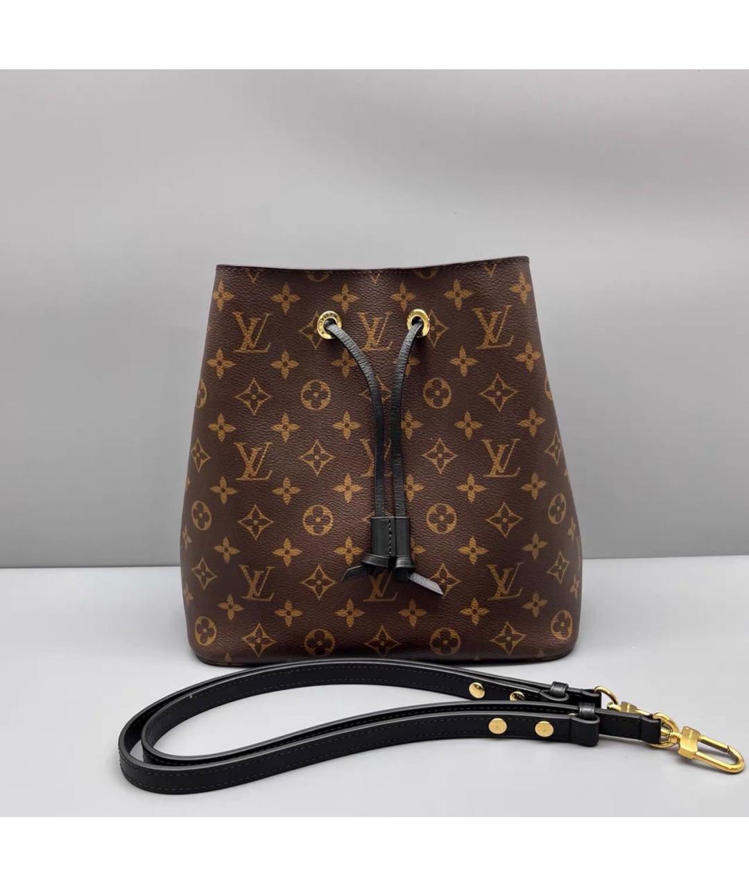 LOUIS VUITTON Черная сумка тоут из канвы, фото 8