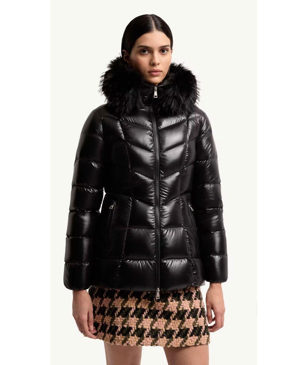 MONCLER Черный пуховик, фото 4