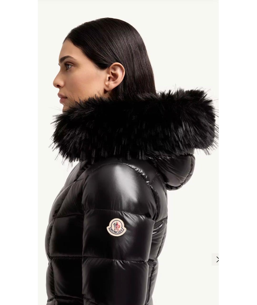 MONCLER Черный пуховик, фото 2